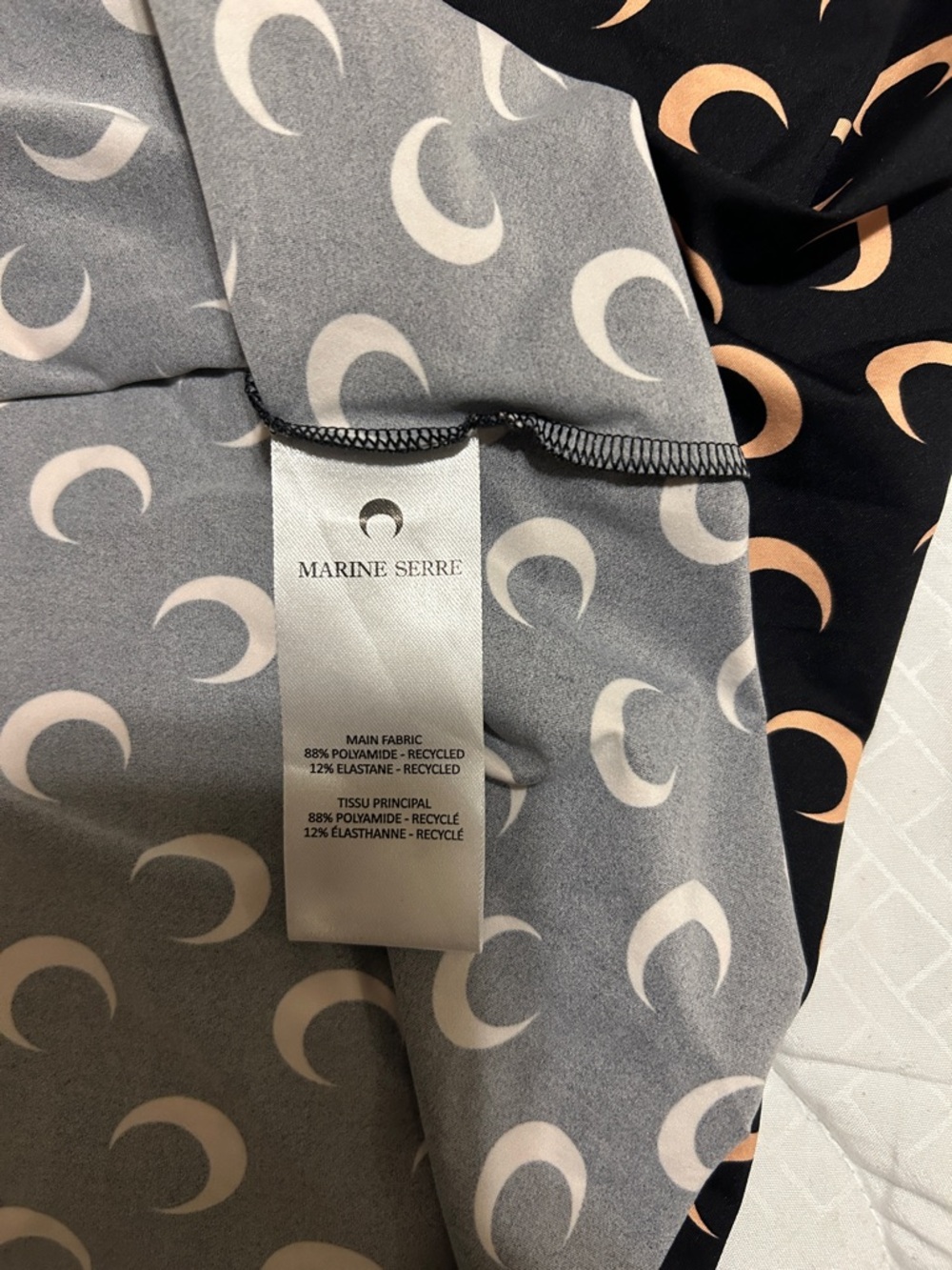 Marine Serre Black Top with Beige Crescent Moon Print - Picture 6 of 6